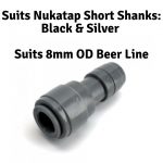 Nukatap Duotight Shank Push in Fitting: Suits 8mm Beer Line
