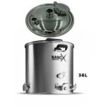 NANO - X 36L Distilling Boiler: 304SS 1.5mm Thick Domed Lid: 3.5" PMMA View Port: 1 Element Port