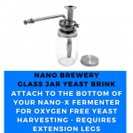 900ml Mason Jar Yeast Brink Set: 1.5" Tri Clover Connection