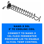 NANO - X 50L Unitank Cooling Coil: 3" TC Connection
