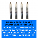NANO-X Flexi Bucket Fermenter 304SS 200mm Extension Leg Set (4 Legs)