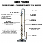 304SS PeakStill: 6 CPB Custom Designed 304SS Bubble Tees: Neutral Spirit