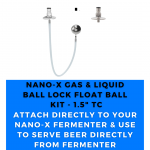 NANO - X Gas & Liquid 1.5" TC Connection with Float Ball on Liquid TC Connection