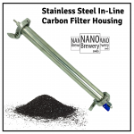 Stainless Steel In-Line Carbon Filter Housing with 500g of Activated Carbon