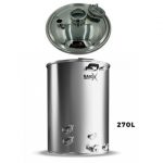 NANO - X 270L Distilling Boiler: 304SS 1.5mm Thick Domed Lid: 4" PMMA View Port: 2 Element Ports