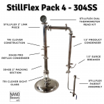 StillFlex Pack 4 - 304SS Pot & Reflux Still