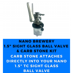 1000ml Yeast Collection Kit - 2" 304SS Tri Clover Butterfly Valve - 2" to 1.5" Reducer - Suits All NANO - X Fermenters