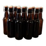 12 X 500ml Flip Top Amber Beer Bottles