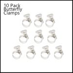 304 Stainless Steel Butterfly Hose Clamp x 10 Pack