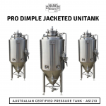 400L Pro Jacketed Unitank - Dimple Jacketed - Australian Certified Pressure Tank AS1210