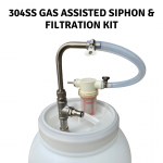 304SS Gas Assisted Siphon and Filter Kit: Oxygen Free Siphon
