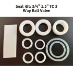 Seal Kit: 3/4" 3 Way Valve with 1.5" TC Connection
