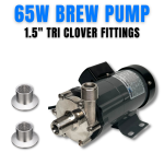 65W Magnetic Drive Wort Pump - Includes 1.5" TC Fittings