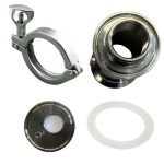 304SS 2" Tri-clover Element Shroud + Clamp, Seal , 2" End Cap and Earthing Screw