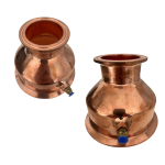 4" to 2" Copper Tri Clover Bowl Reducer with Temperature Probe Housing